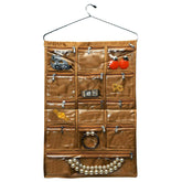 Kuber Industries Hanging Jewellery Organizer With Hanger (Gold)